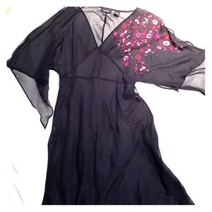 Express Vintage Sheer Blouse sz M